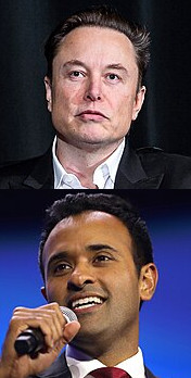 Elon Musk en Vivek Ramaswamy